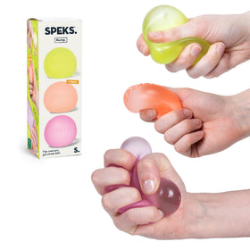 Speks Gump stress ball with silky-soft exterior for tension relief