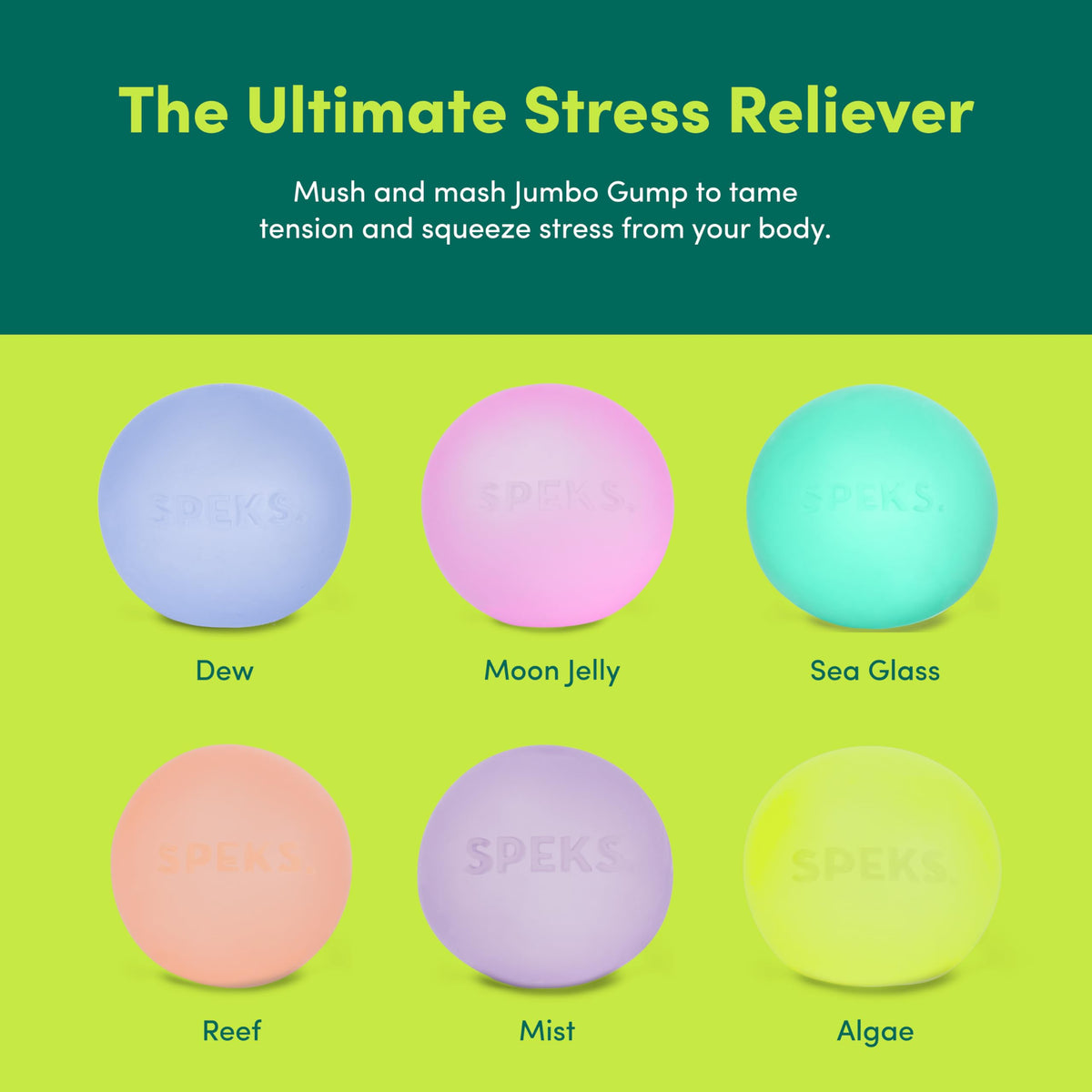 Speks Jumbo Gump stress ball makes a thoughtful desk gift.