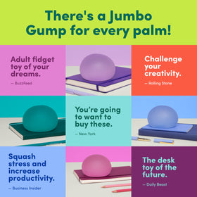 Speks Jumbo Gump stress ball is great for office, school, or home desks.