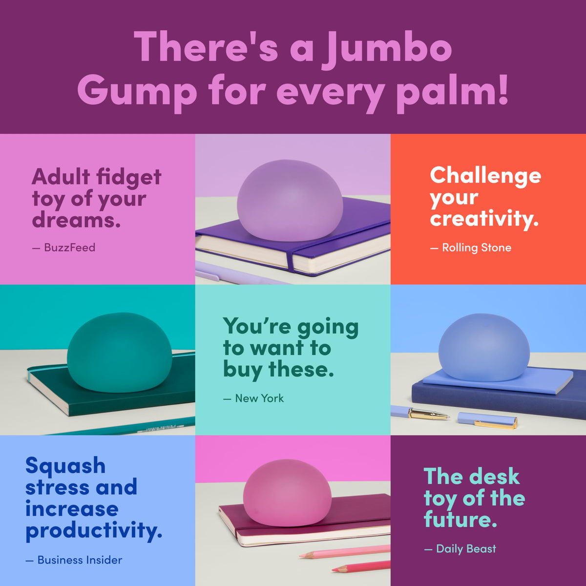 Speks Jumbo Gump Stress Ball offers squishy relief for long workdays