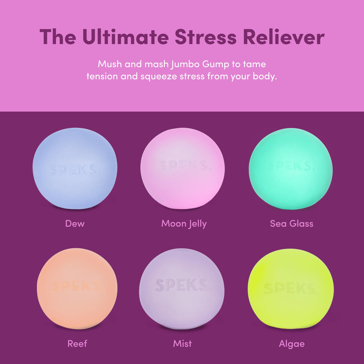 Speks Jumbo Gump Stress Ball in study mode helps ease tension