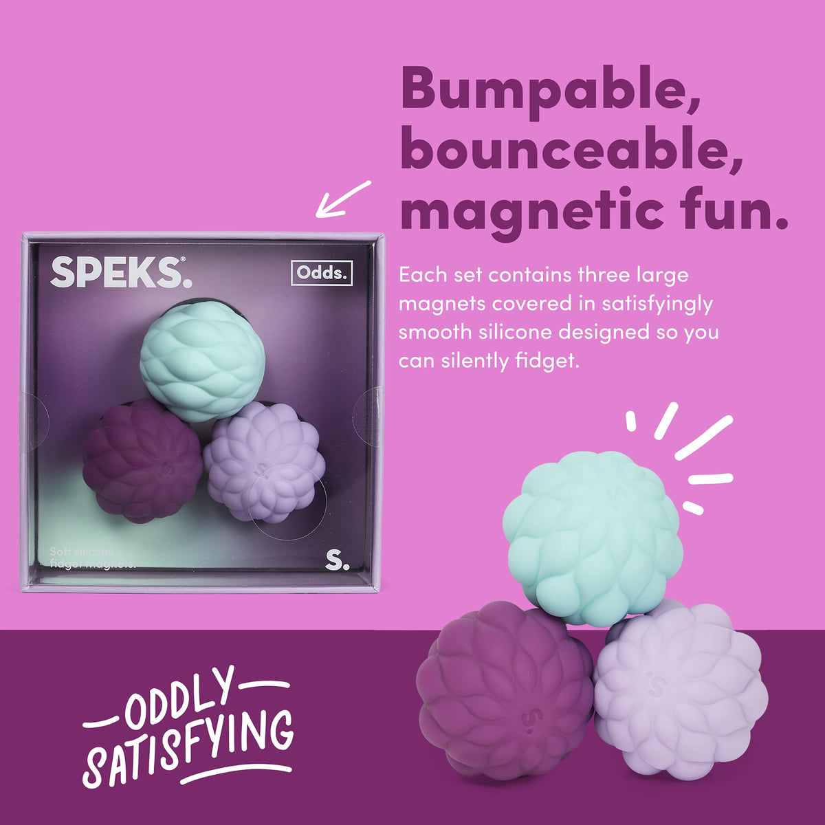 Speks Odds four shapes offer varied sensory experiences for hands.