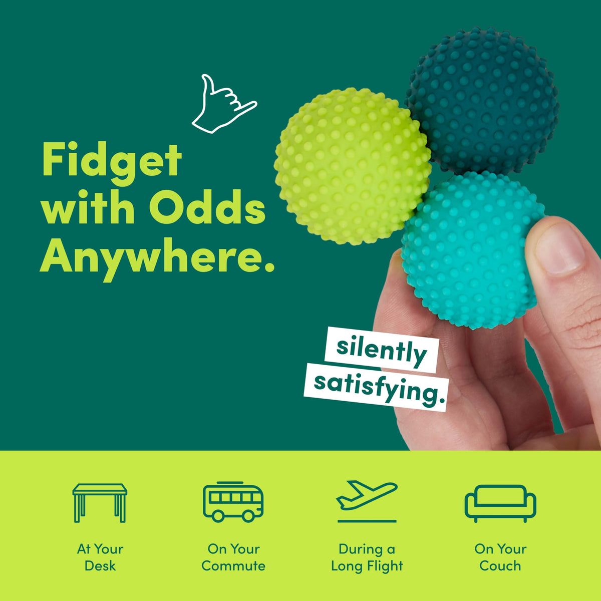 Speks Odds silent fidget toy supports discreet stress relief at work.