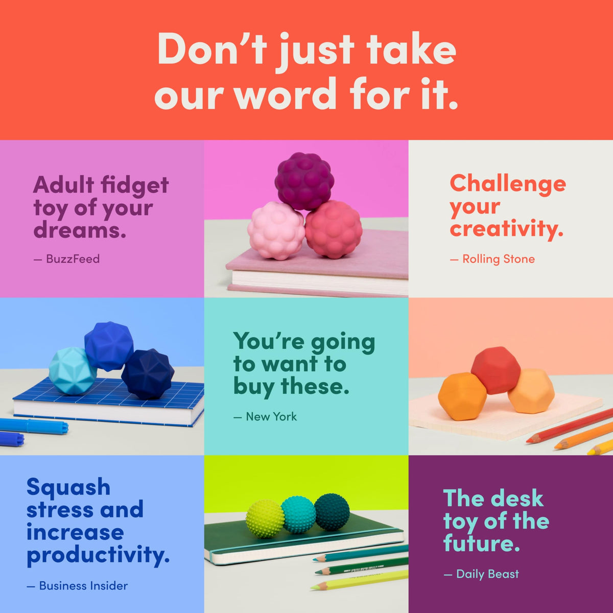 Speks Odds orange ball gift-ready, ideal for friends seeking calm