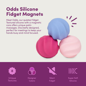 Speks Odds textured silicone balls in pink swirls for tactile play