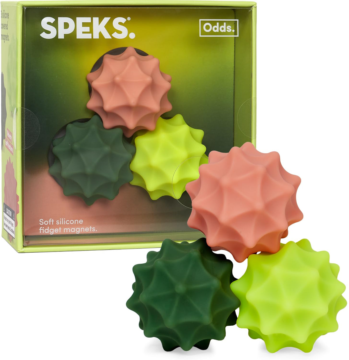 Speks Odds soft silicone shell offers silent fidgeting for focused work.