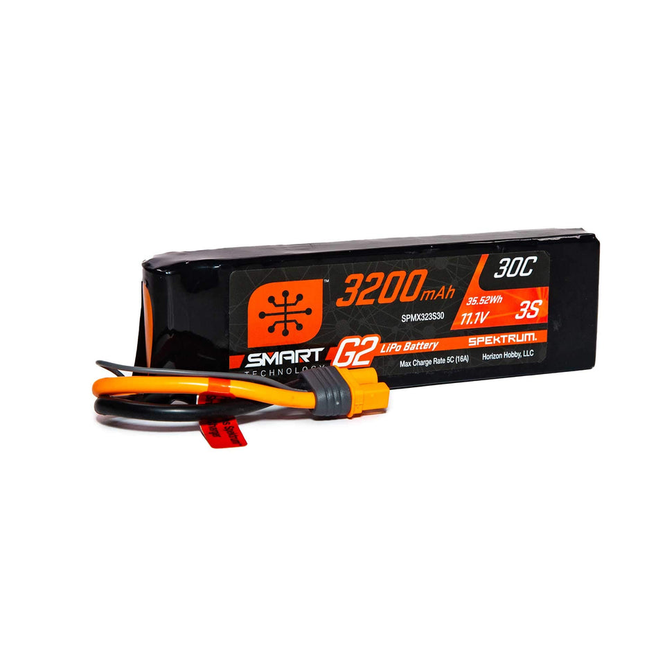 Spektrum 11.1V smart LiPo battery outer view for reliable RC power.