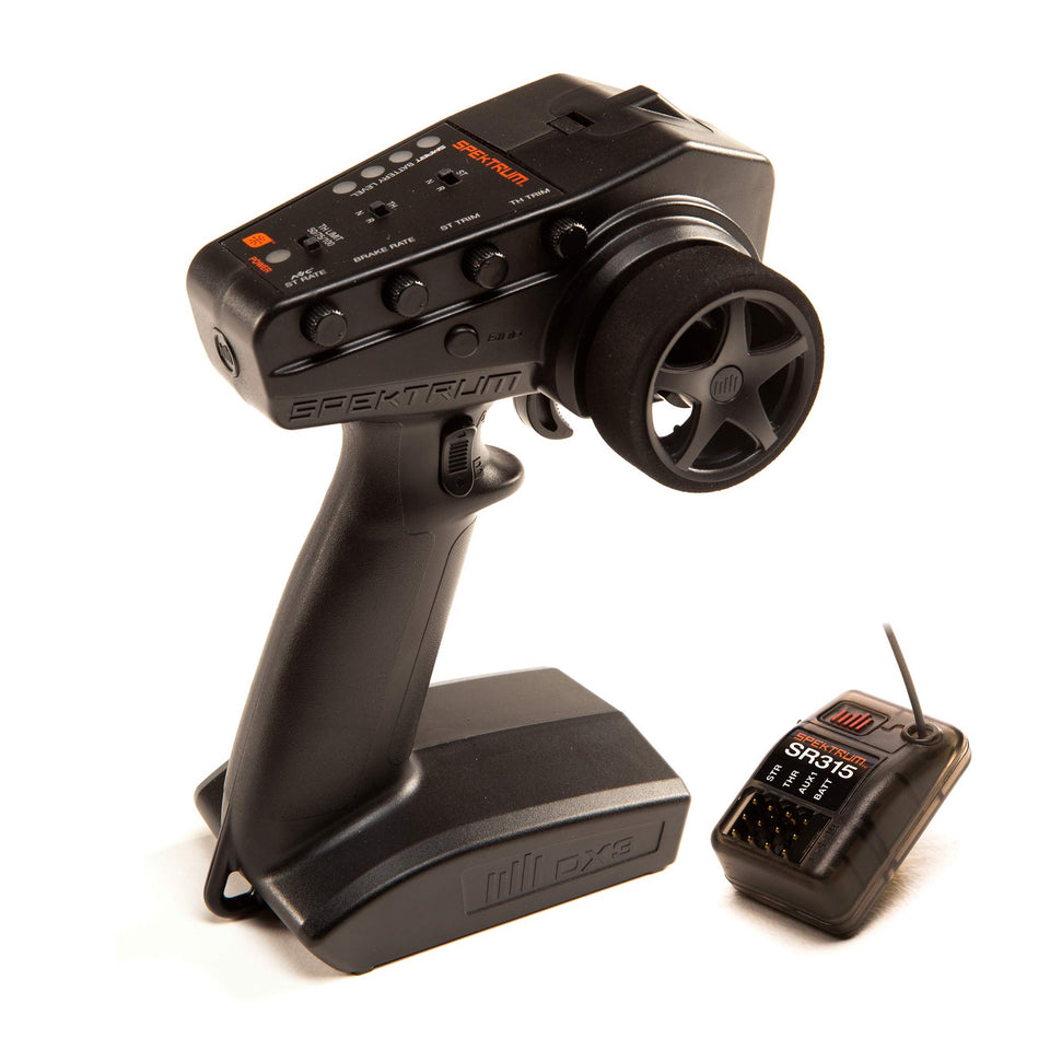 Spektrum DX3 transmitter front view for precise control.