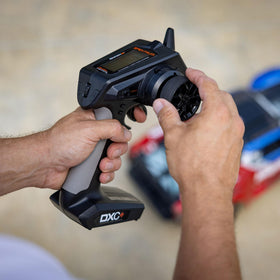 Spektrum DXC+ twelve proportional channels support precise control.