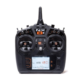 Spektrum NX8+ front view shows compact grip for precise handling.