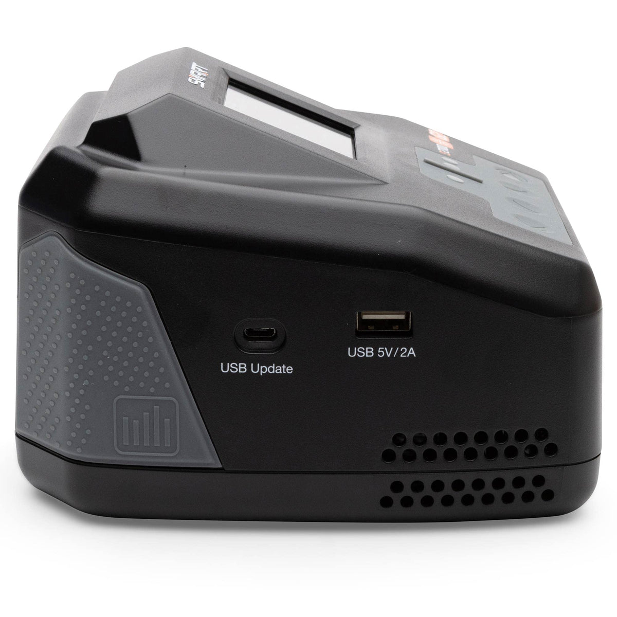 Spektrum S2100 G2 IC3/IC5 ports for convenient Smart battery charging.