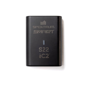 Spektrum S22 G2 USB-C charger connected to a Smart battery, showcasing convenient USB power capability.