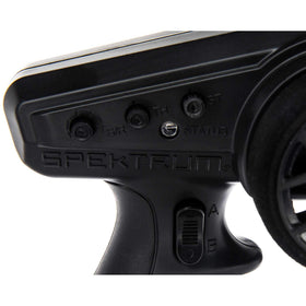 Foam grip and textured controls promote confident handling on rough terrain.