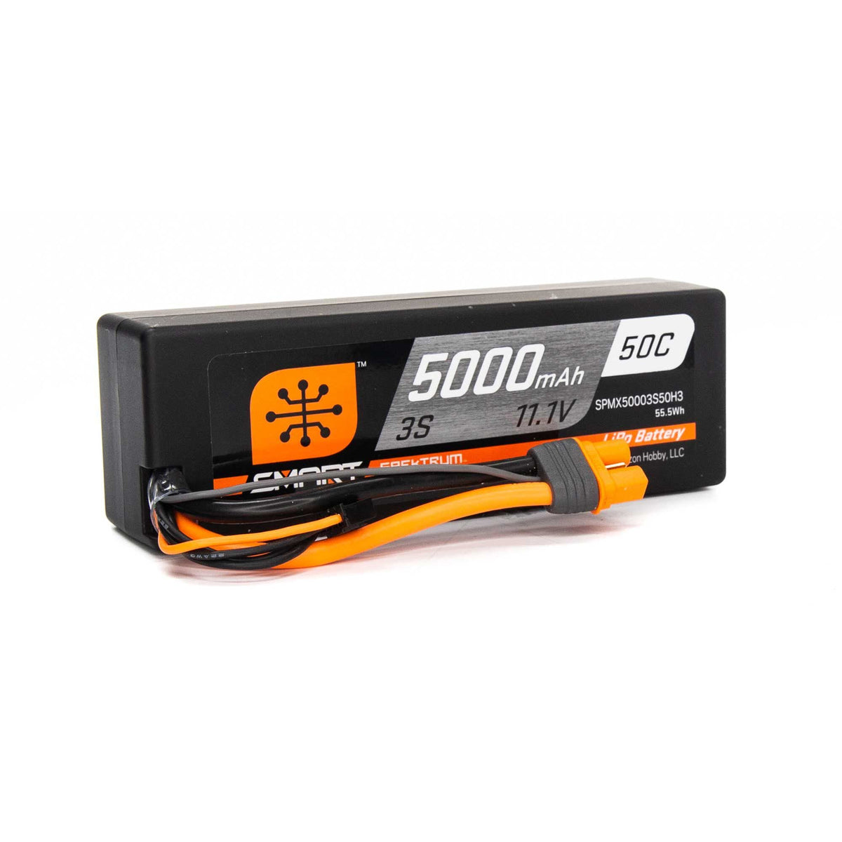 Spektrum Smart 5000mAh 3S 50C LiPo battery ready for high‑drain use