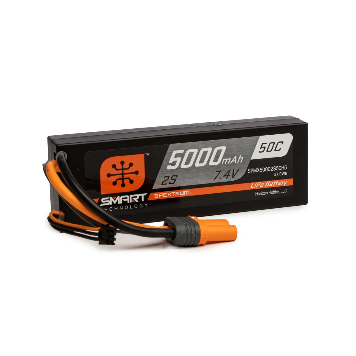 Spektrum Smart Battery with IC5 connector for solder-free installation and EC5 compatibility.