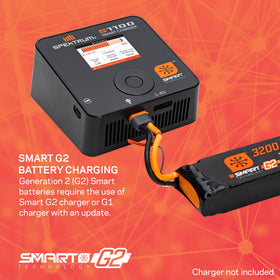 Spektrum Smart Charger compatibility with G2 batteries for seamless data readouts.
