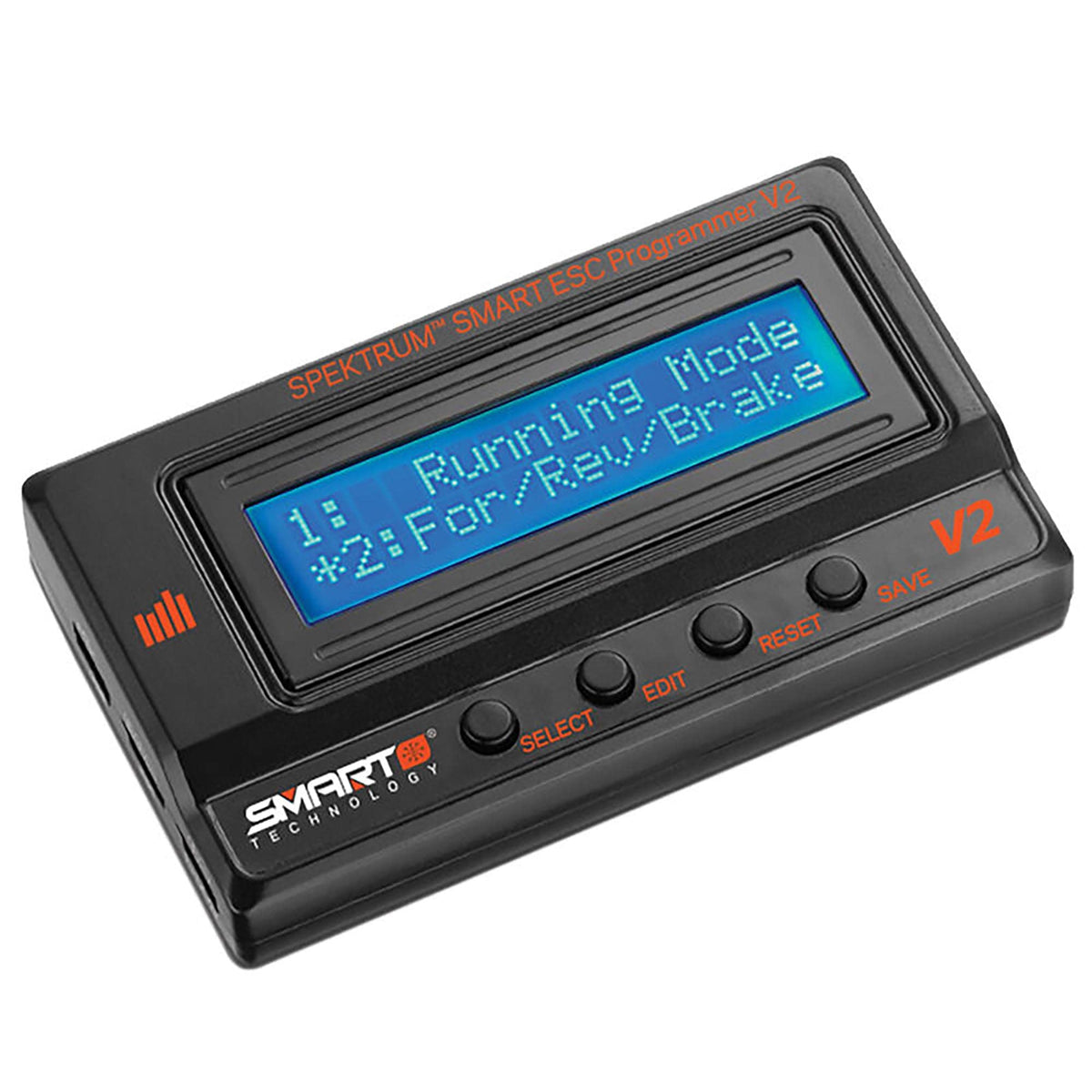 Spektrum Smart ESC Programmer front view enabling quick firmware tweaks for Avian and Firma ESCs.