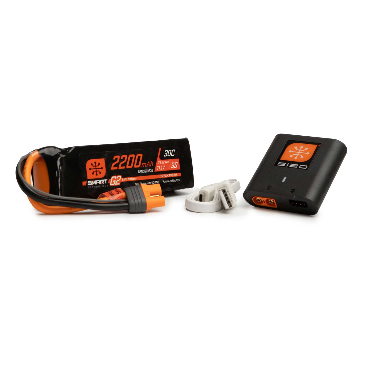 Spektrum Smart G2 Powerstage Air Bundle battery, 3S 2200mAh for steady flight power.