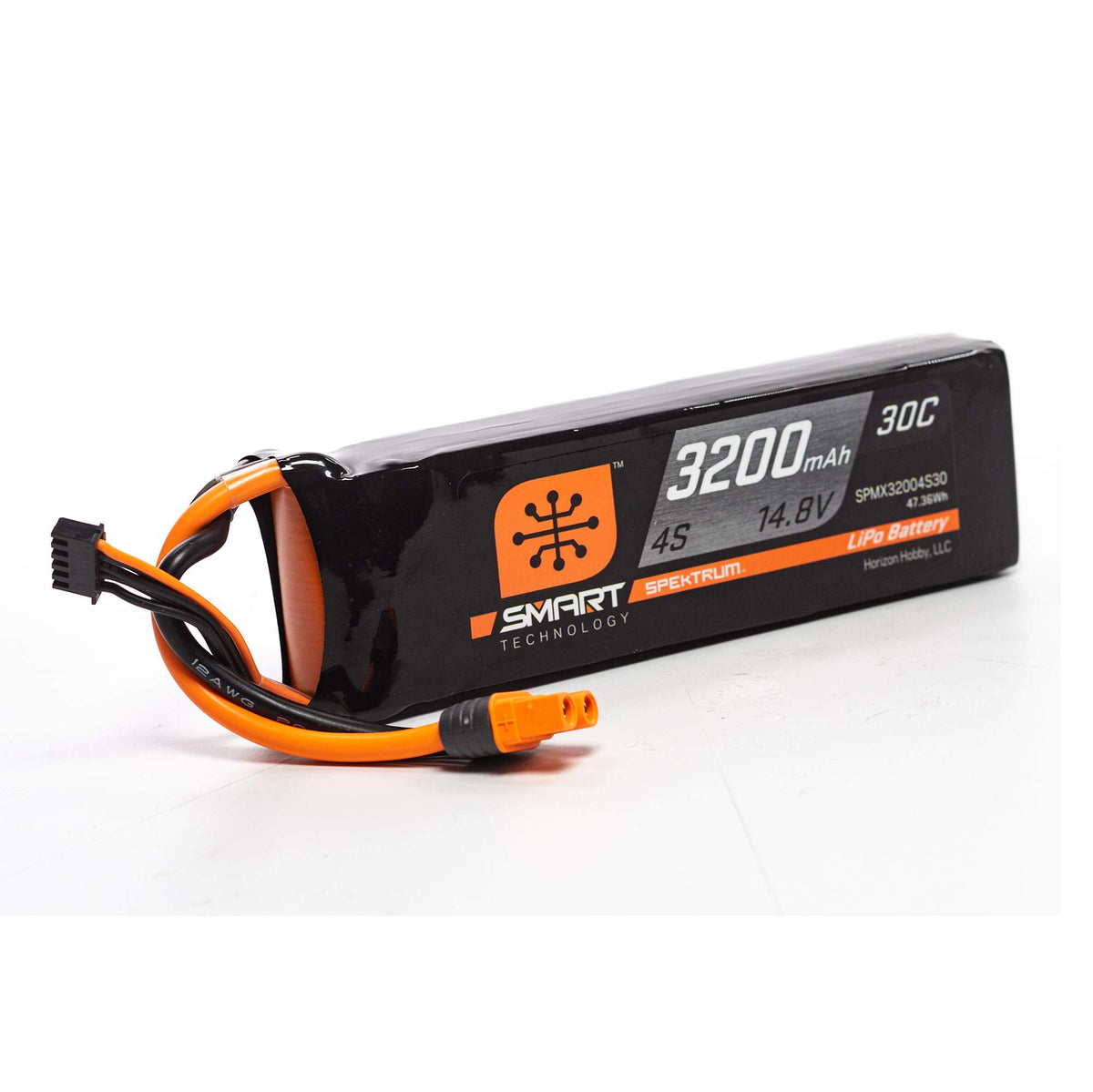 Spektrum smart LiPo battery with IC3 connector for easy charging and reliable power.