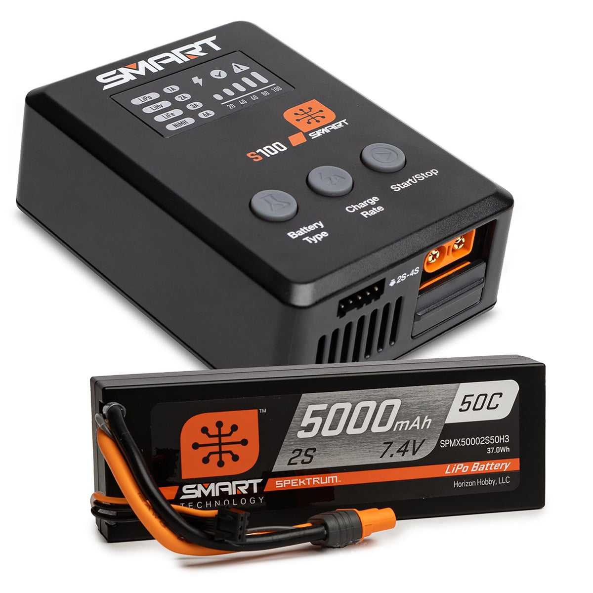 Spektrum Smart Powerstage bundle on a workbench ready for field use