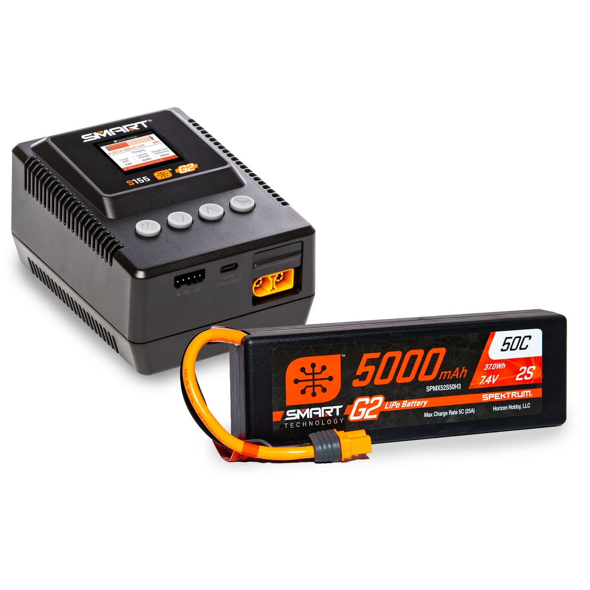 Spektrum Smart Powerstage Surface Bundle battery 5000mAh 2S for reliable, high‑drain RC sessions