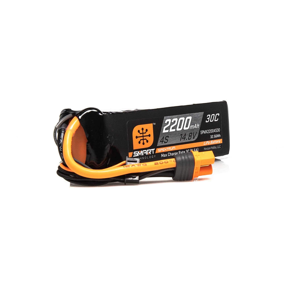 Spektrum Smart RC battery pack front view for reliable power on the field.