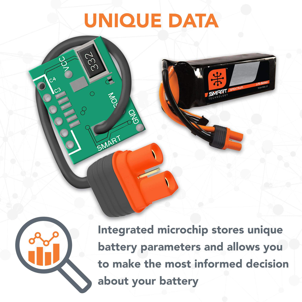 Spektrum EC3-compatible label indicates broad connector interoperability.