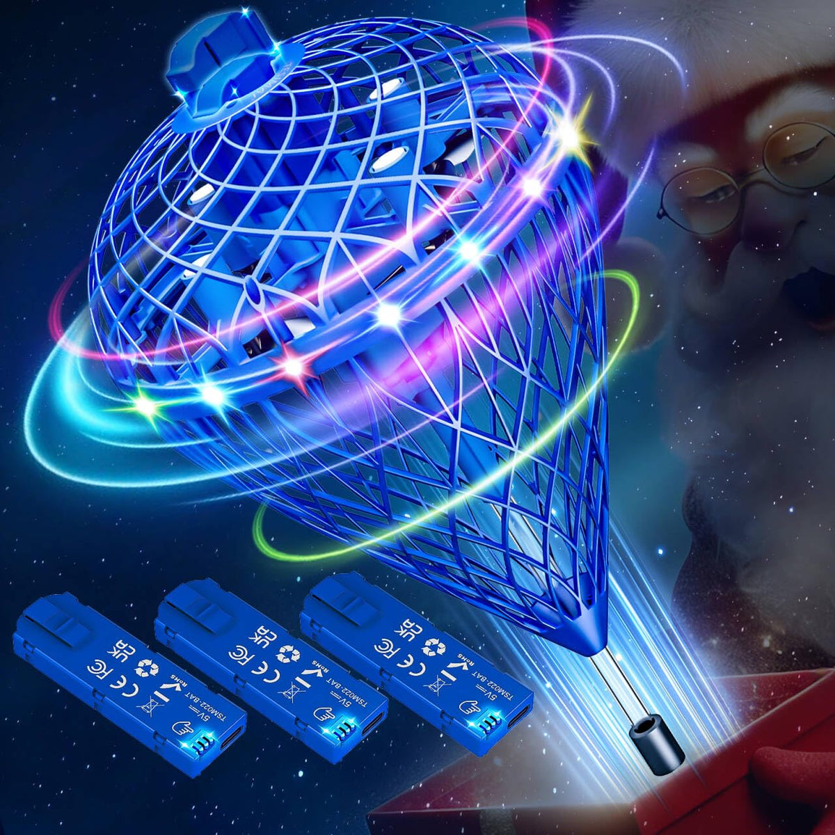 Speokoy flying orb ball with handheld control for easy indoor flight and safe operation