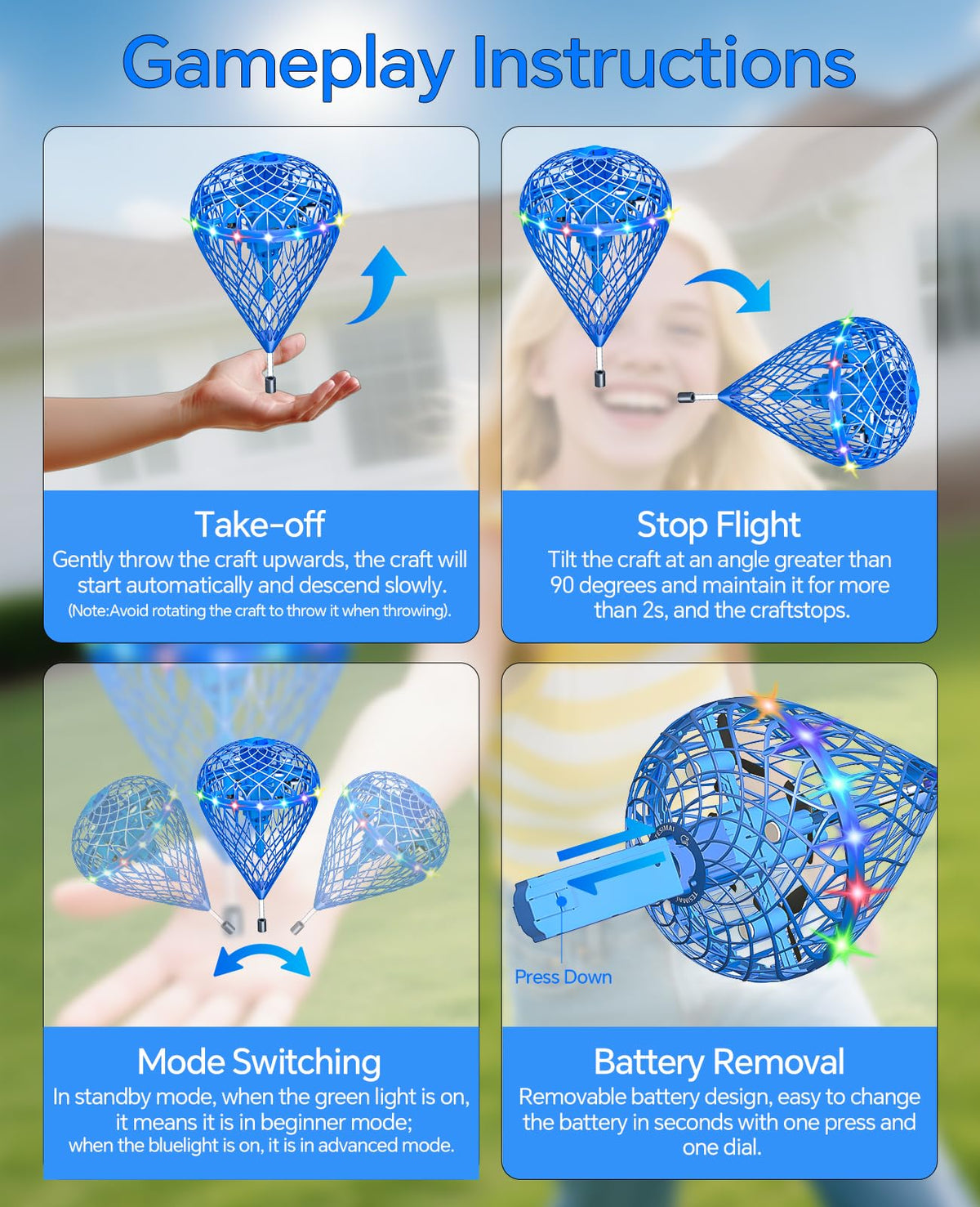 Speokoy safe mesh shell protects hands during flight and play