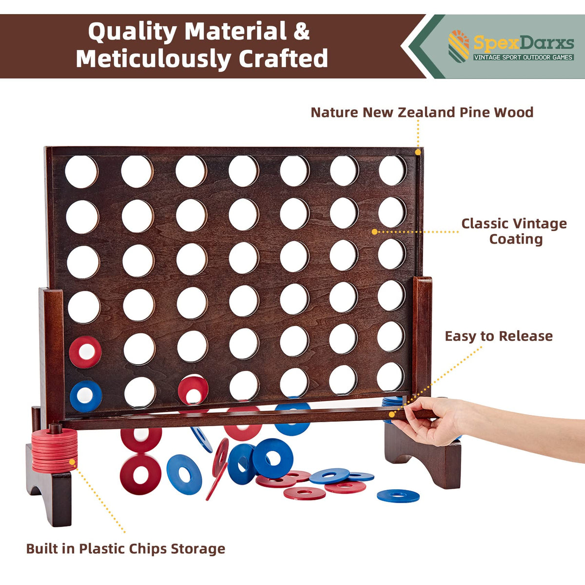 SpexDarxs carrying bag enables portable giant Connect Four.