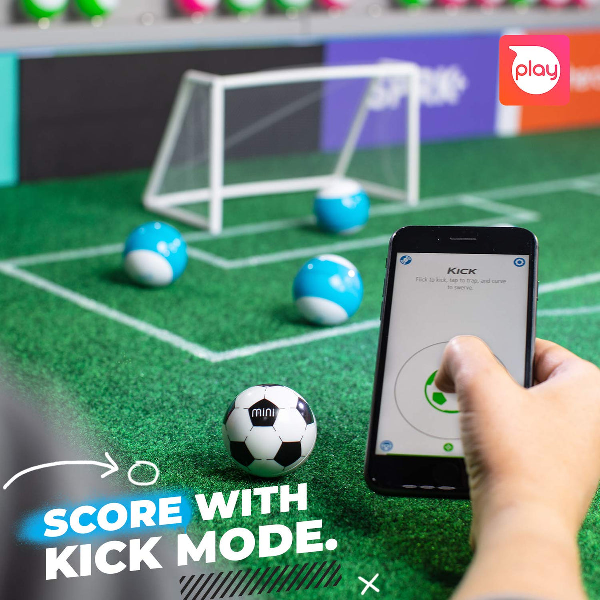 Sphero Mini Soccer cones included help build quick obstacle courses.
