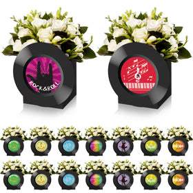Spiareal 18-set 50s vinyl record centerpiece, ideal for retro party table decor.