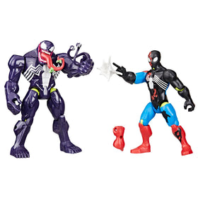 Spider-Man MixMashers Venom vs Venomized two-pack for endless mashups and creative battles.