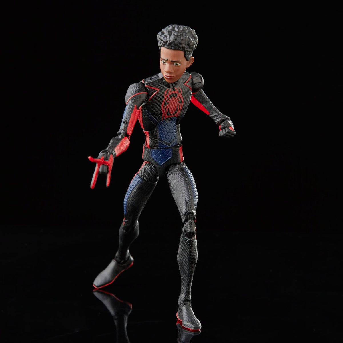 Spider-Man Miles Morales figure articulation pivot points enable lifelike stances.