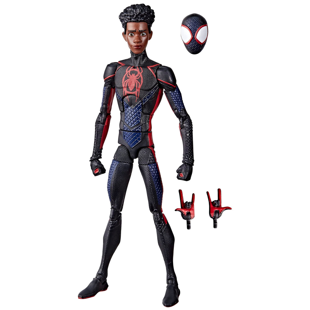 Spider-Man Miles Morales movie figure front view for premium display.