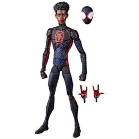 Spider-Man Miles Morales movie figure front view for premium display.
