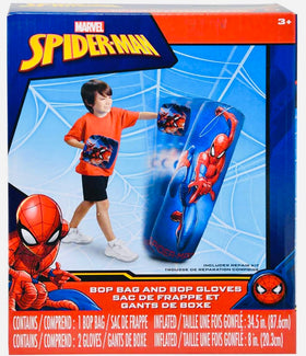 Spiderman inflatable bop bag freestanding design for indoor or outdoor play