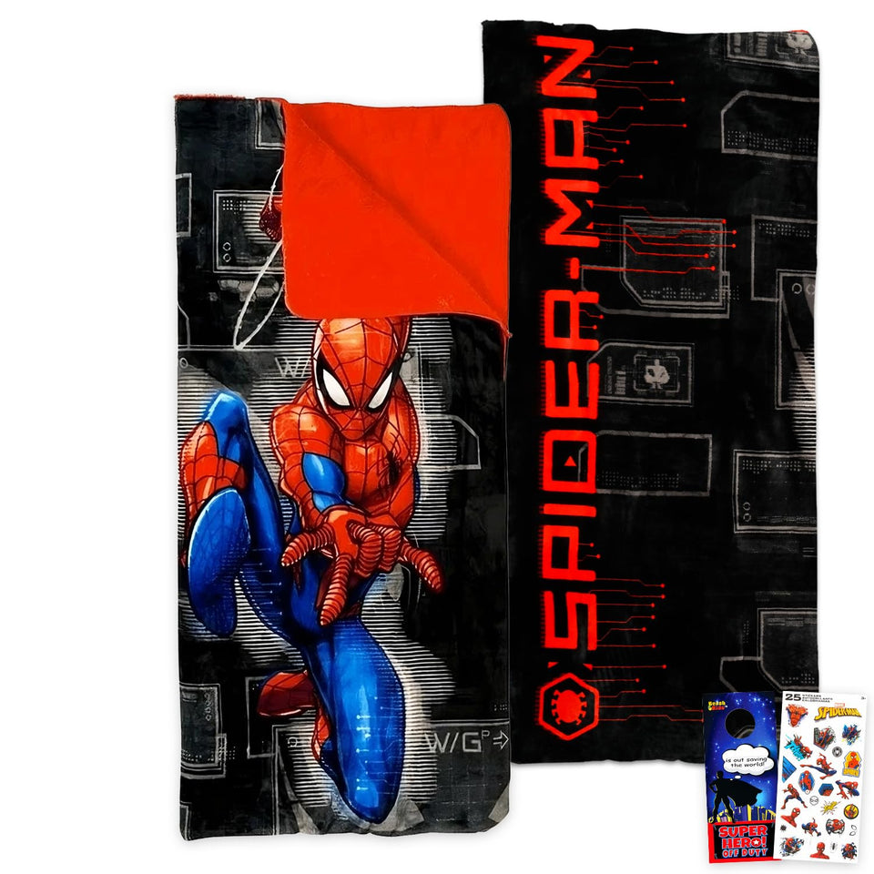 Spider-Man Slumber Bag 54x56 design for kids' sleepovers