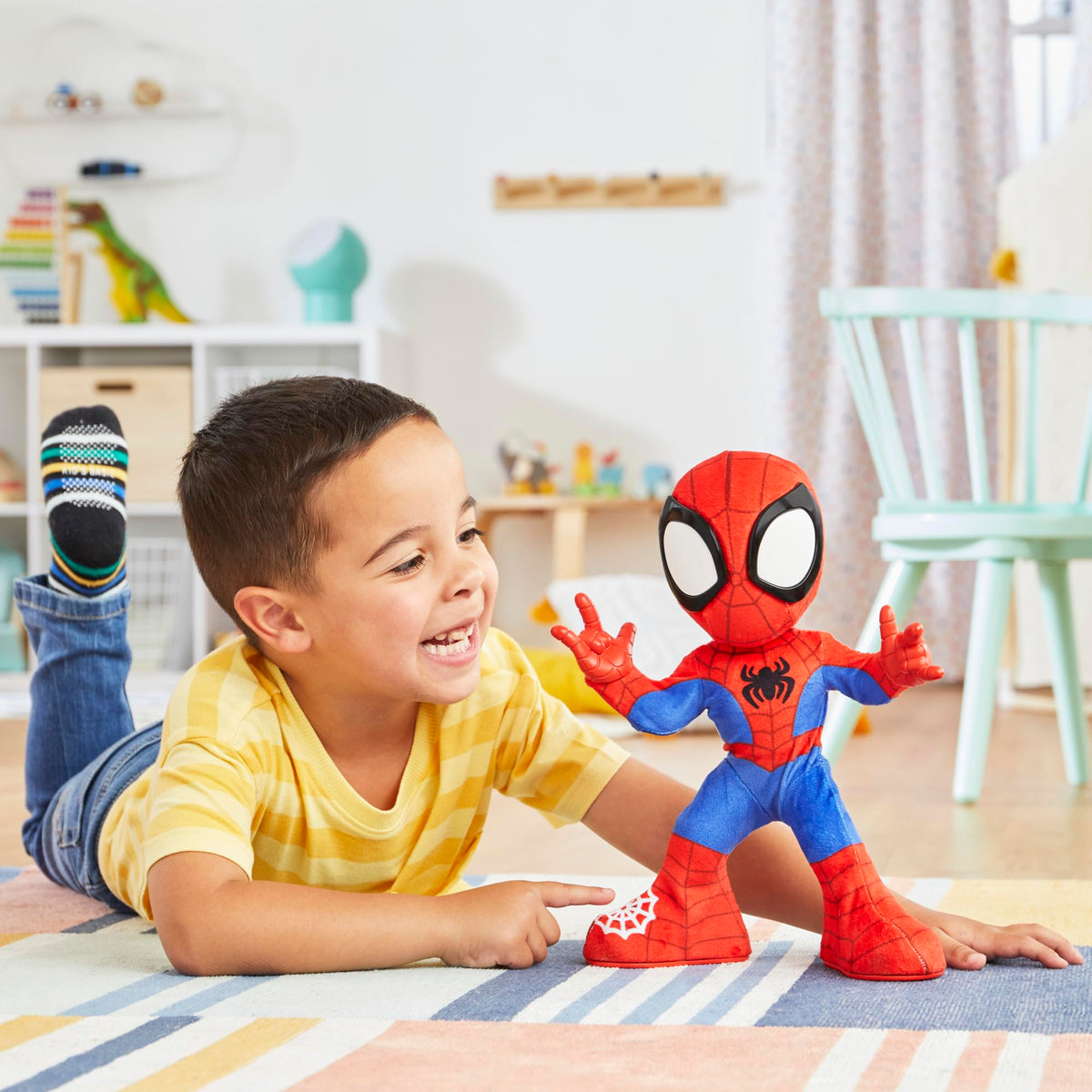 Spidey 12 inch plush is a portable companion