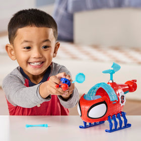 Copter blades spin during dynamic pretend flight