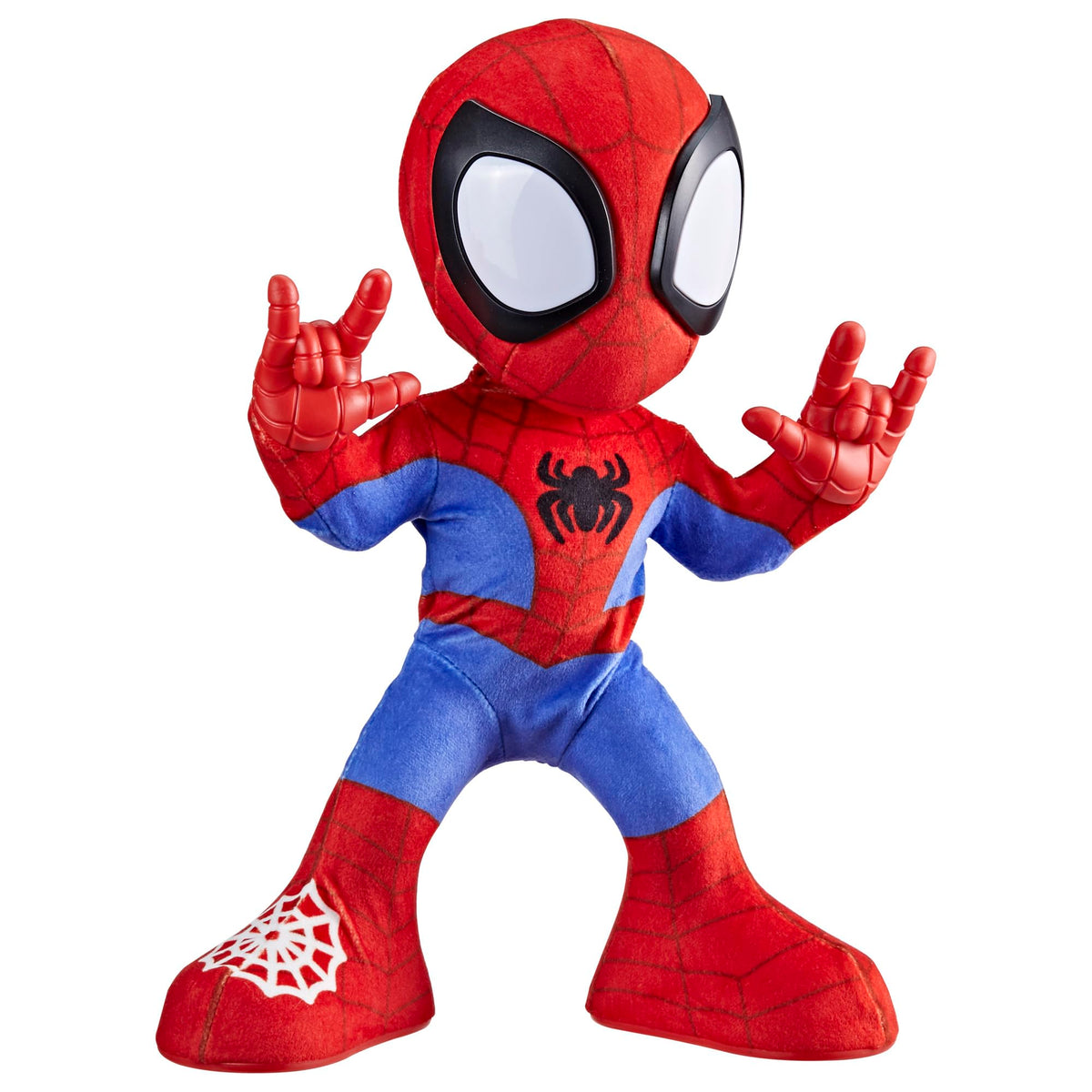 Spidey and His Amazing Friends Dance N Crawl Spidey toy on floor promoting active play