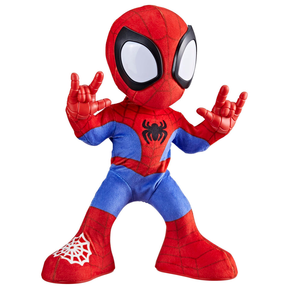 Spidey and His Amazing Friends Dance N Crawl Spidey toy on floor promoting active play