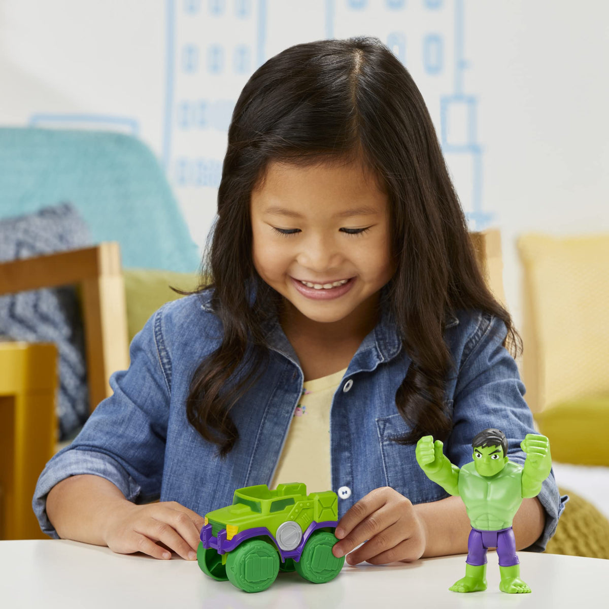 Spidey and His Amazing Friends Hulk figure, posable action for dynamic pretend play