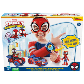 Spidey and his Amazing Friends Spider-Man mask close-up for role play.