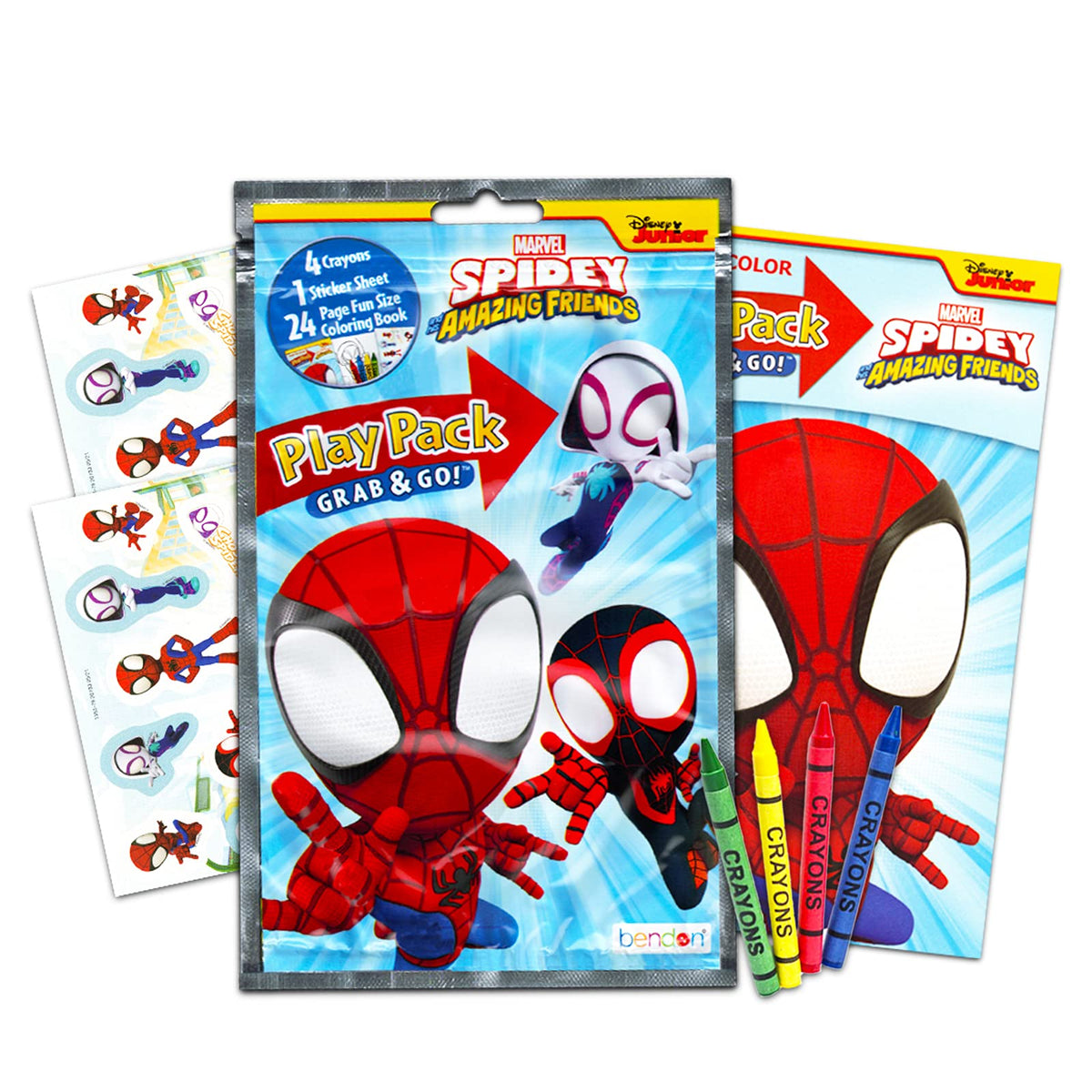 Spidey and His Amazing Friends stickers pack for creative playtime and loot bags