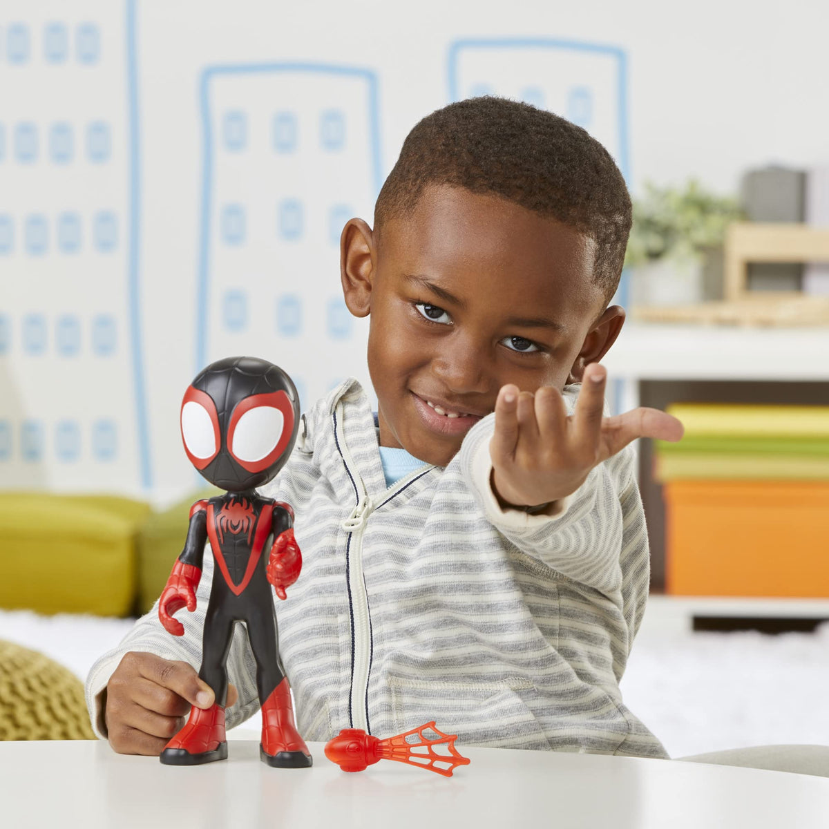 Spidey and His Amazing Friends 9-inch figures shown in vivid action poses for creativity.