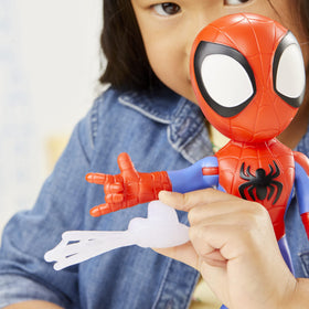 Spidey and His Amazing Friends poseable heads and arms enable dynamic poses.
