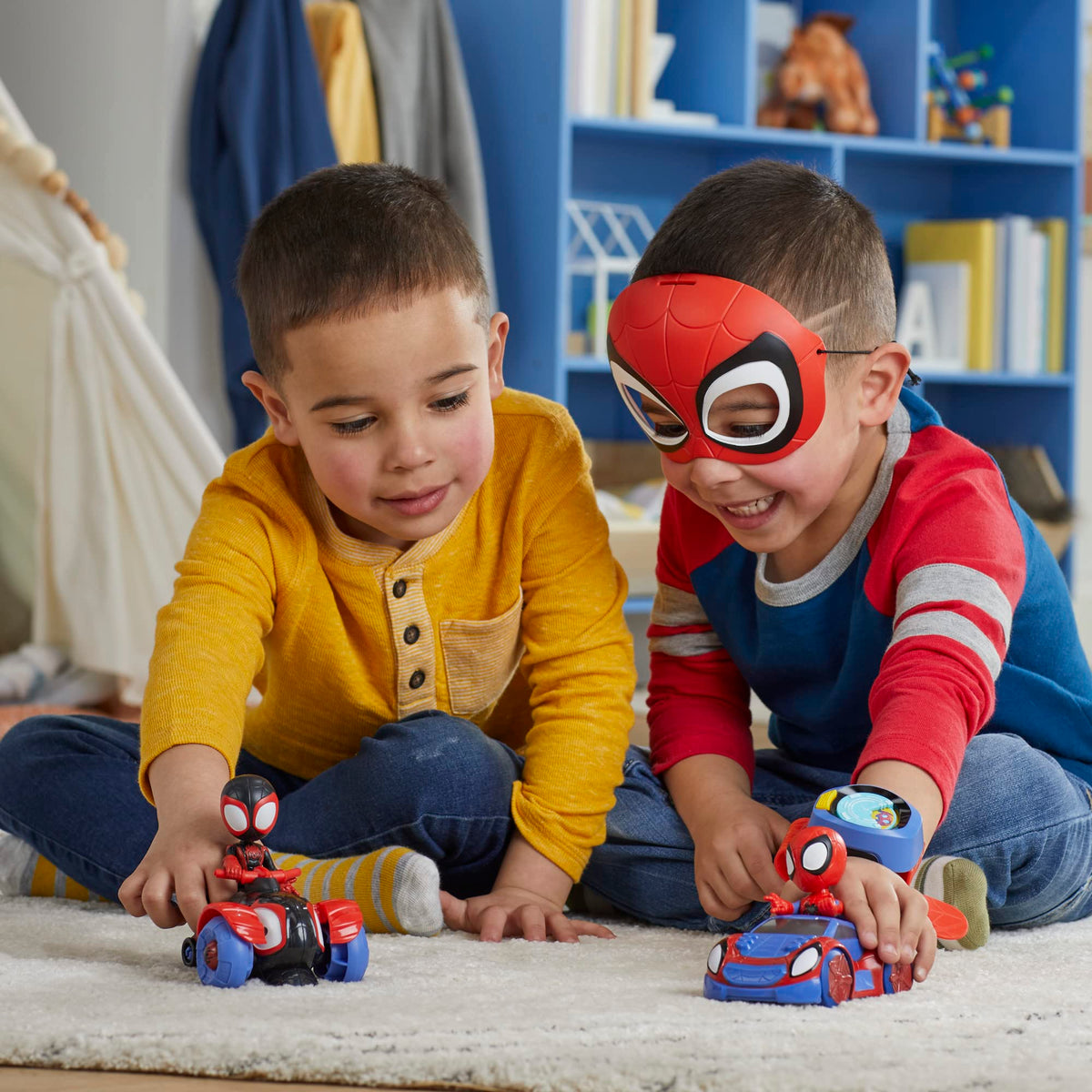 Spidey and his Amazing Friends toy car set for speedy adventures.