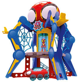 Spidey and His Amazing Friends Web-Spinners Web-Quarters front view sparks imaginative play