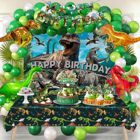 SPIGHTDEX dinosaur backdrop for birthday parties creates immersive party vibes.
